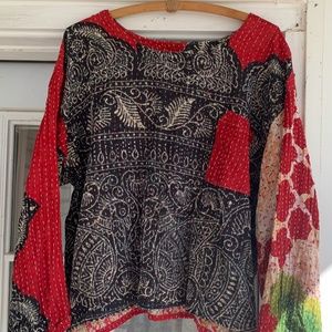 Kantha Bae Red and Black Wanderer Pocket Crop